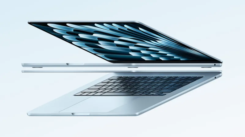 MacBook Air in sky blue
